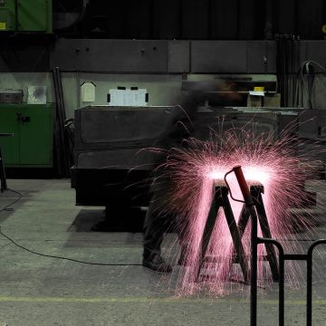Funkenflug bei der Metallbearbeitung