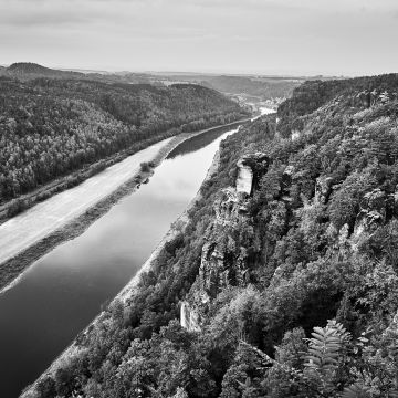 Elbe unterhalb der Bastei