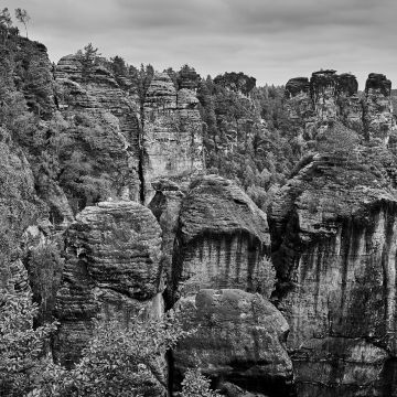 Felsformation von der Bastei aus fotografiert
