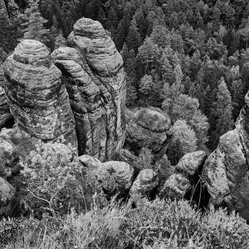 Felsenschlucht von der Bastei aus gesehen